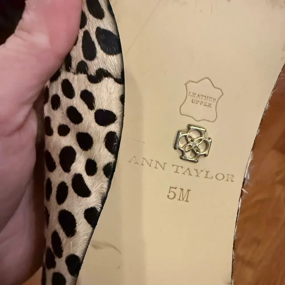 Leopard Print Women's Ann Taylor size 5 kitten heels
